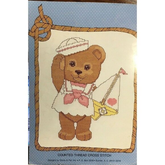 Cross Stitch Designs By Gloria & Pat Bears Ahoy Patterns Book 30 Afghan Summer - Picture 4 of 4